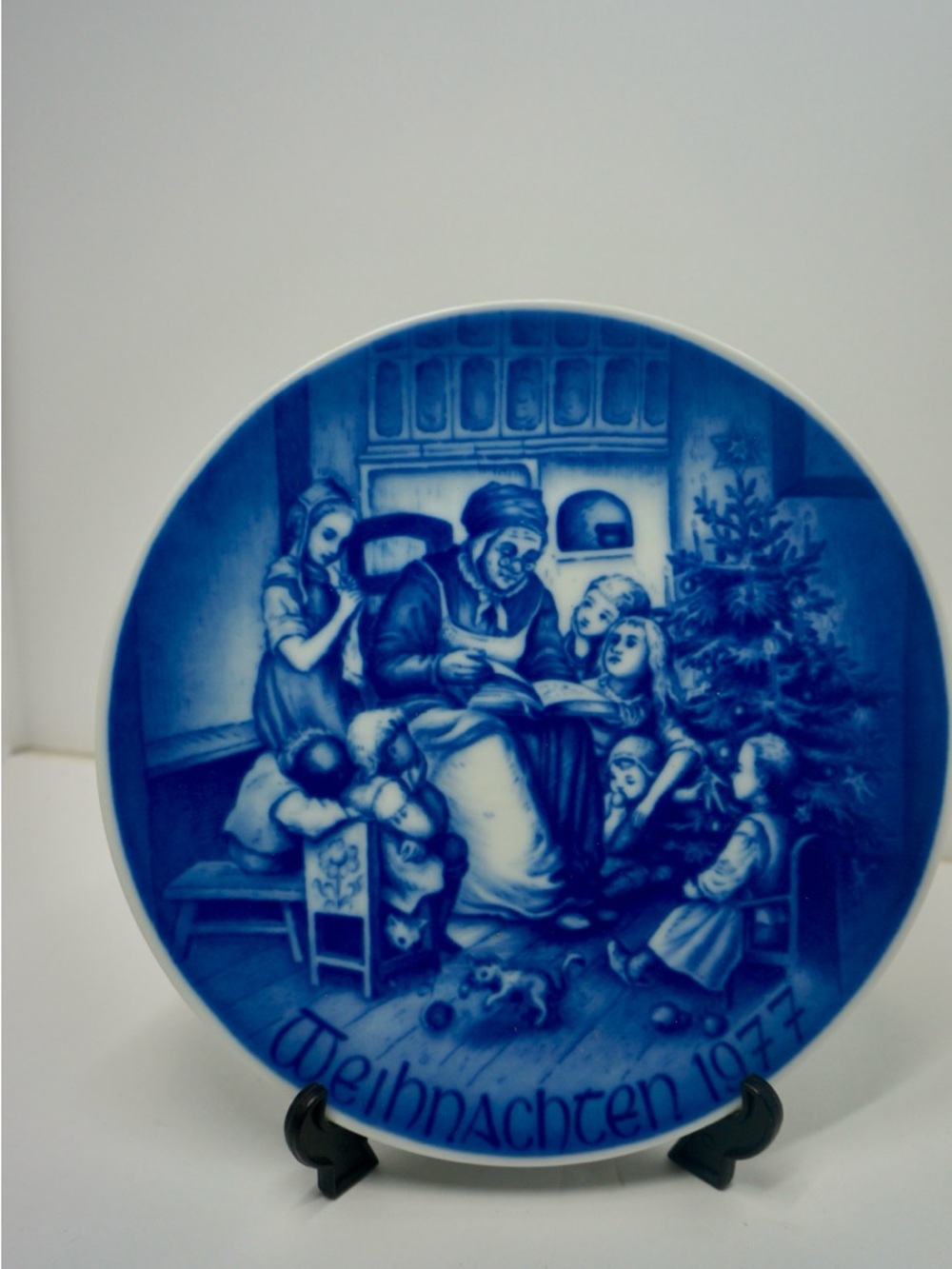 Bareuther Waldsassen Bavaria 1977 Christmas Plate Limited Edition Germany Blue